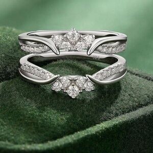 Sterling Silver cubic zircon 5A Ring Guard